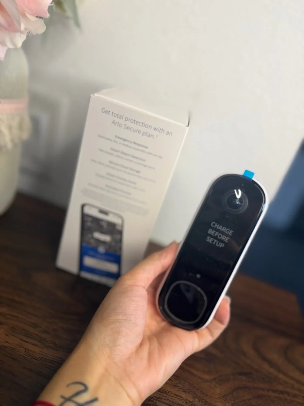 Arlo Video Doorbell (White) - Smart HD Wired Doorbell